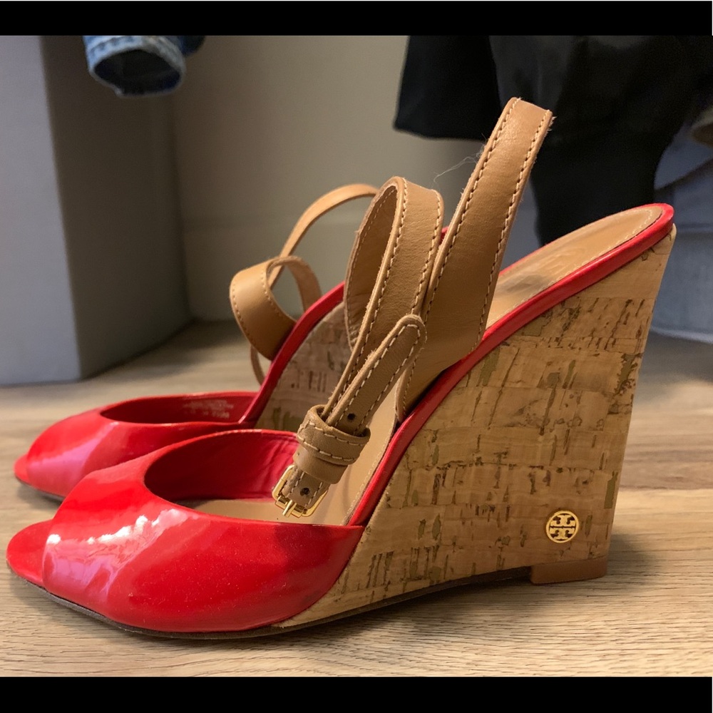 Tory Burch Red Wedges